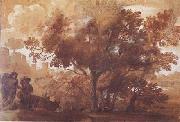 Claude Lorrain Landscape with Mythological Figures (mk17) oil on canvas